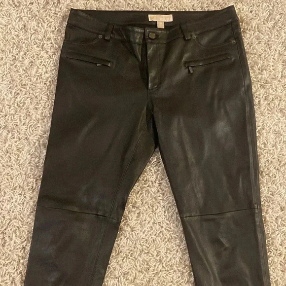 Michael kors leather pants size 10 - Picture 2 of 7